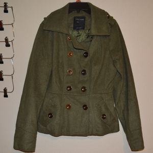 Green peacoat
